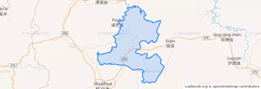 Mapa de ubicacion de 辰溪县 (Chenxi).