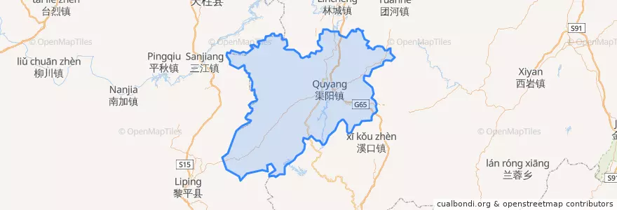 Mapa de ubicacion de 靖州苗族侗族自治县 (Jingzhou).