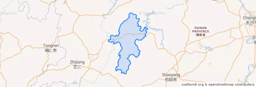 Mapa de ubicacion de 溆浦县.
