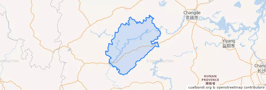 Mapa de ubicacion de 沅陵县.