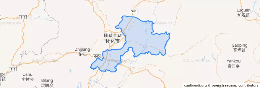 Mapa de ubicacion de Zhongfang County.