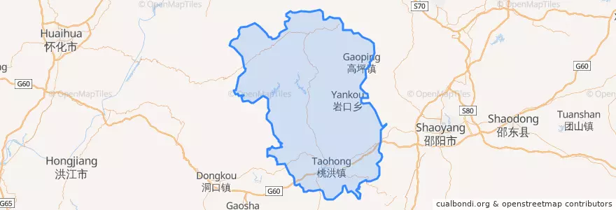 Mapa de ubicacion de 隆回县 (Longhui).