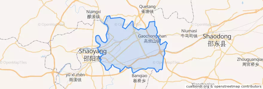 Mapa de ubicacion de 双清区 (Shuangqing).
