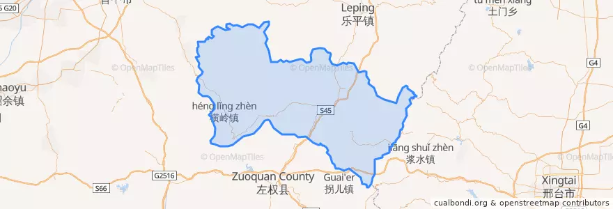 Mapa de ubicacion de Heshun County.