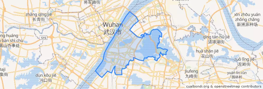 Mapa de ubicacion de Distretto di Wuchang.