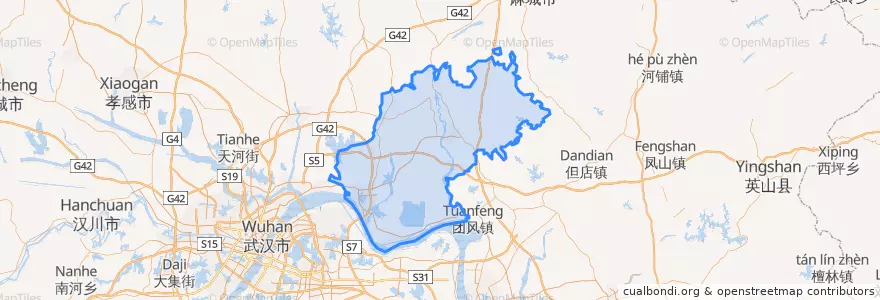 Mapa de ubicacion de Xinzhou District.