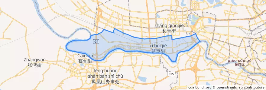 Mapa de ubicacion de 慈惠街道.