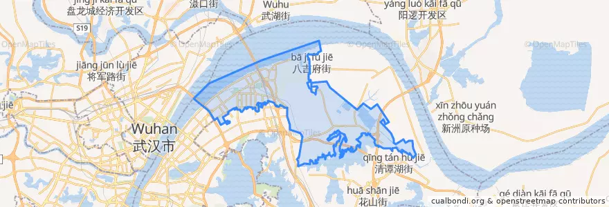 Mapa de ubicacion de Distretto di Qingshan.