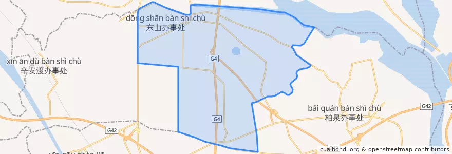 Mapa de ubicacion de 东山办事处.