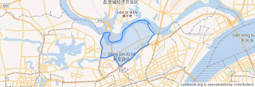 Mapa de ubicacion de 将军路街道.