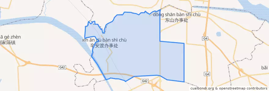Mapa de ubicacion de 辛安渡办事处.