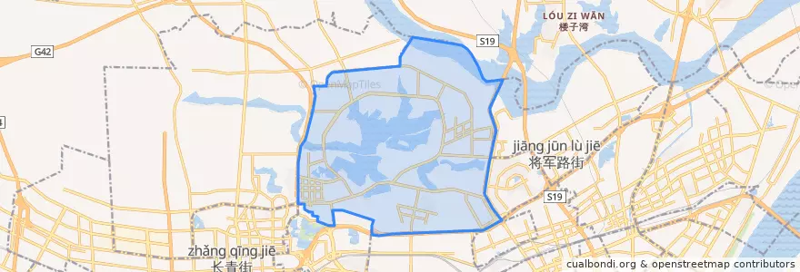 Mapa de ubicacion de 金银湖街道.