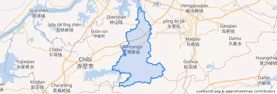 Mapa de ubicacion de 官塘驿镇.