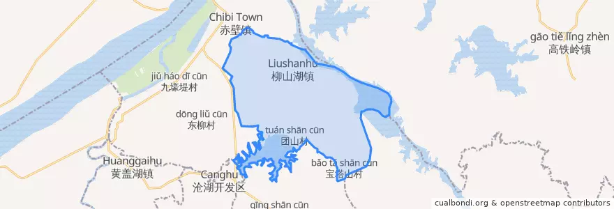 Mapa de ubicacion de 柳山湖镇.