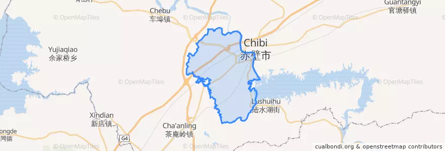 Mapa de ubicacion de 蒲圻街道.