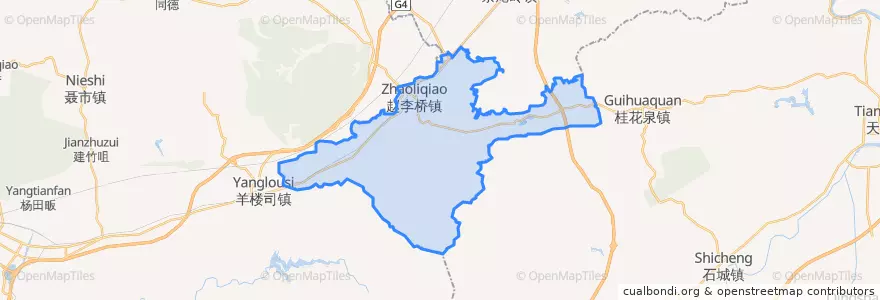 Mapa de ubicacion de 赵李桥镇.