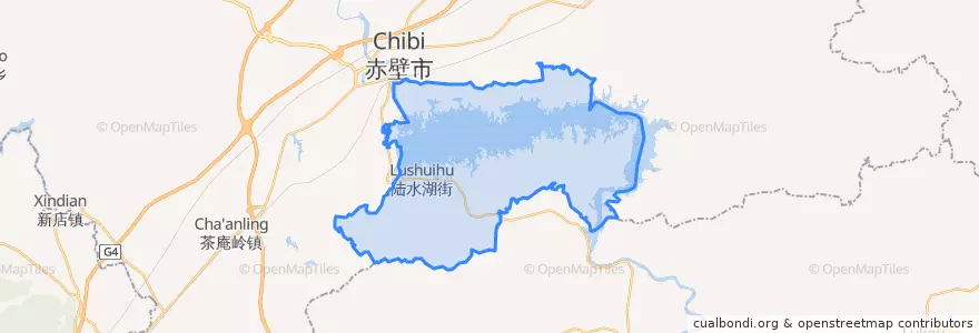 Mapa de ubicacion de 陆水湖街道.