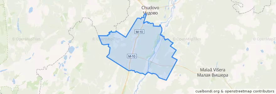 Mapa de ubicacion de Трегубовское сельское поселение.