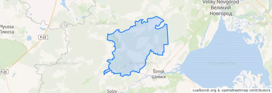 Mapa de ubicacion de Медведское сельское поселение.