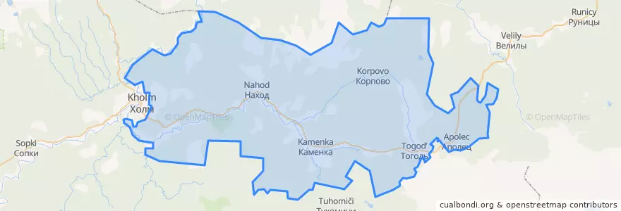 Mapa de ubicacion de Тогодское сельское поселение.