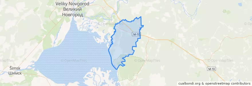 Mapa de ubicacion de Пролетарское городское поселение.