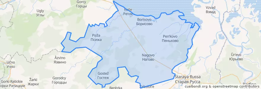 Mapa de ubicacion de Наговское сельское поселение.