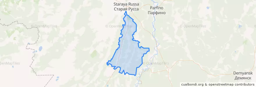 Mapa de ubicacion de Новосельское сельское поселение.