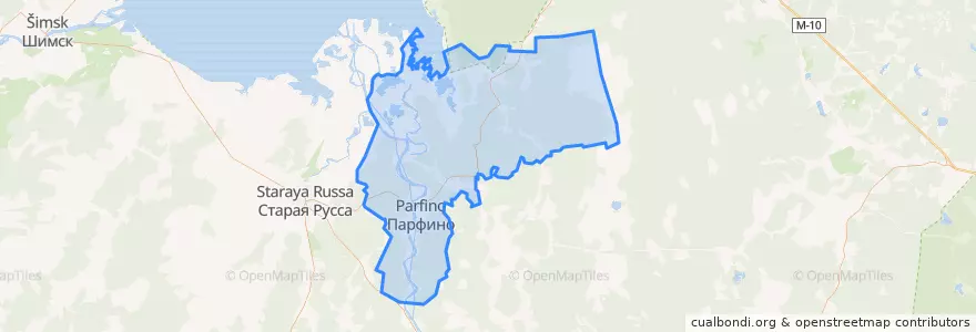 Mapa de ubicacion de Федорковское сельское поселение.