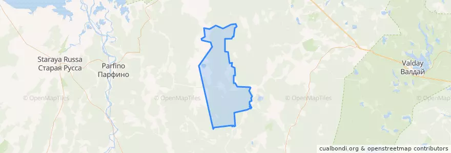 Mapa de ubicacion de Кневицкое сельское поселение.