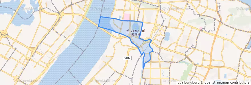 Mapa de ubicacion de 紫阳街道.