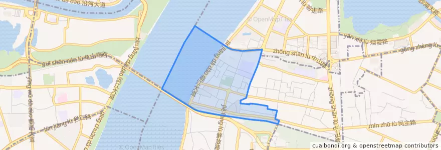 Mapa de ubicacion de 中华路街道.