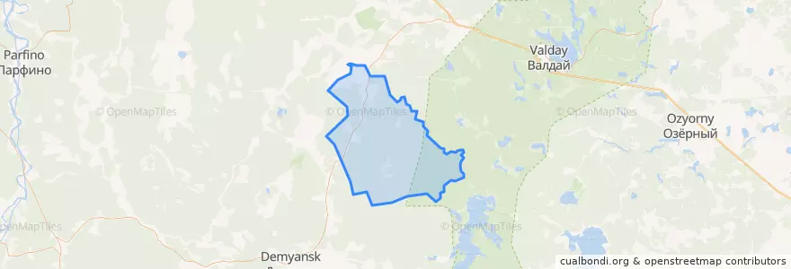 Mapa de ubicacion de Семёновщинское сельское поселение.