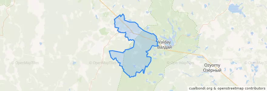 Mapa de ubicacion de Яжелбицкое сельское поселение.