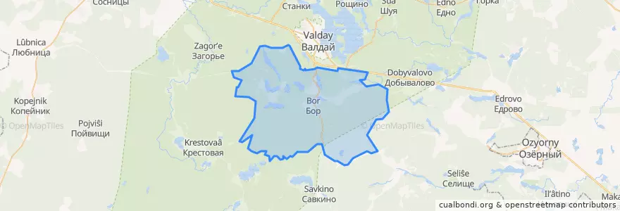 Mapa de ubicacion de Короцкое сельское поселение.
