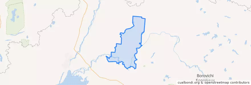 Mapa de ubicacion de Бургинское сельское поселение.
