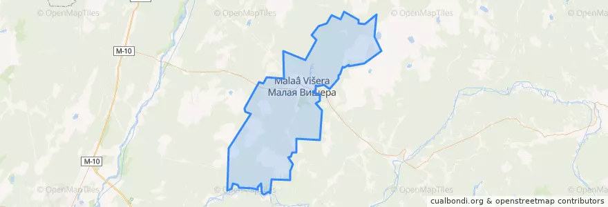 Mapa de ubicacion de Маловишерское городское поселение.