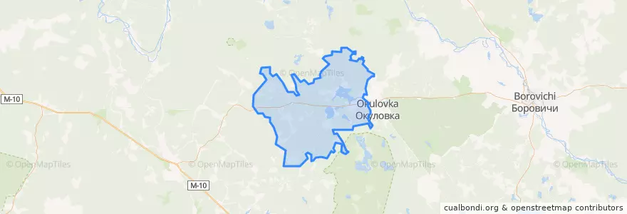Mapa de ubicacion de Берёзовикское сельское поселение.