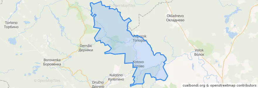 Mapa de ubicacion de Котовское сельское поселение.