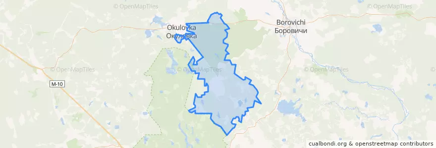 Mapa de ubicacion de Угловское городское поселение.