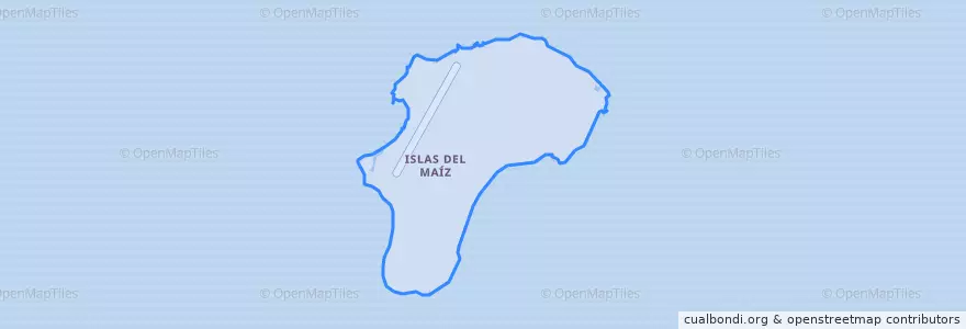 Mapa de ubicacion de Islas del Maíz.