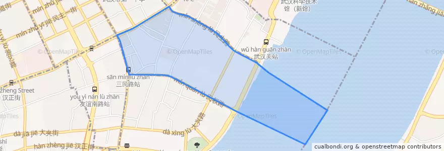 Mapa de ubicacion de 民权街道.