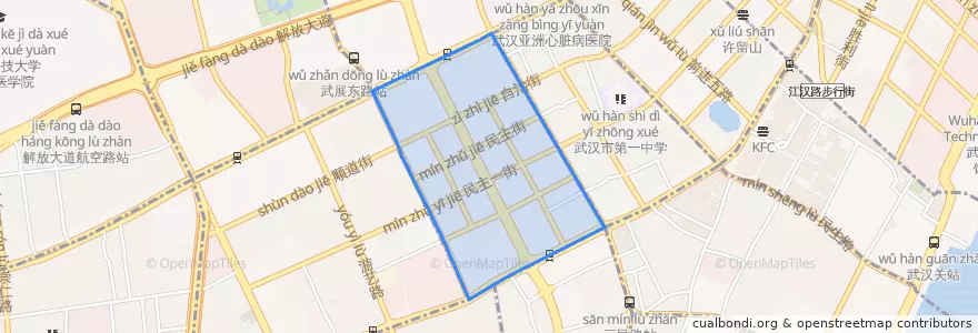 Mapa de ubicacion de 民意街道.