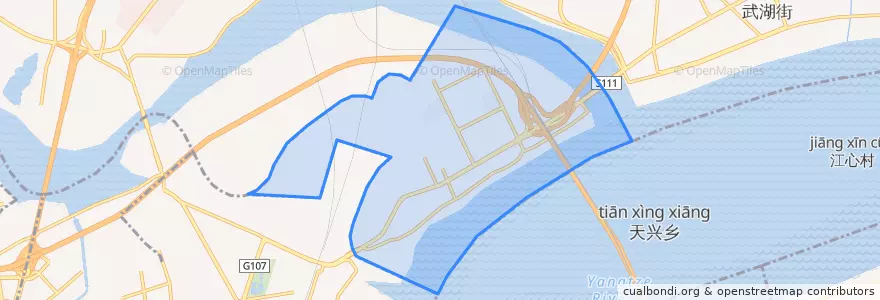 Mapa de ubicacion de 谌家矶街道.