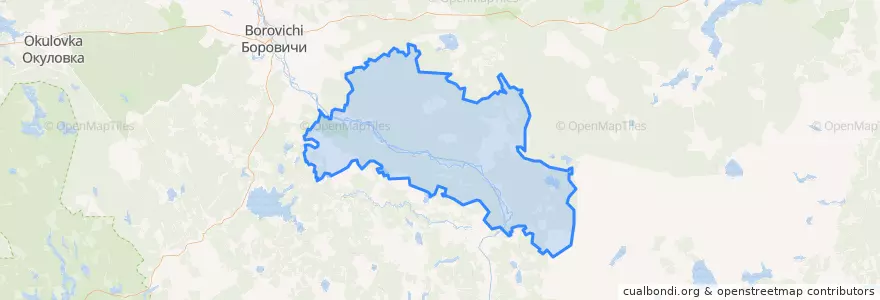 Mapa de ubicacion de Опеченское сельское поселение.