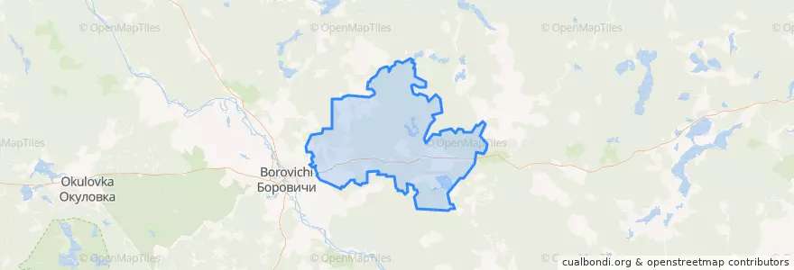 Mapa de ubicacion de Перёдское сельское поселение.