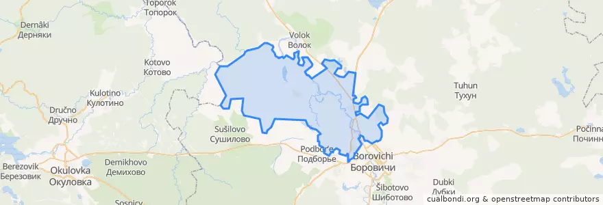 Mapa de ubicacion de Сушанское сельское поселение.