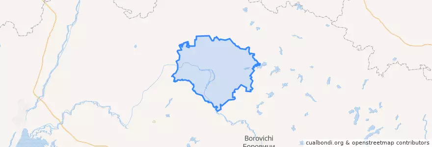 Mapa de ubicacion de Любытинское сельское поселение.