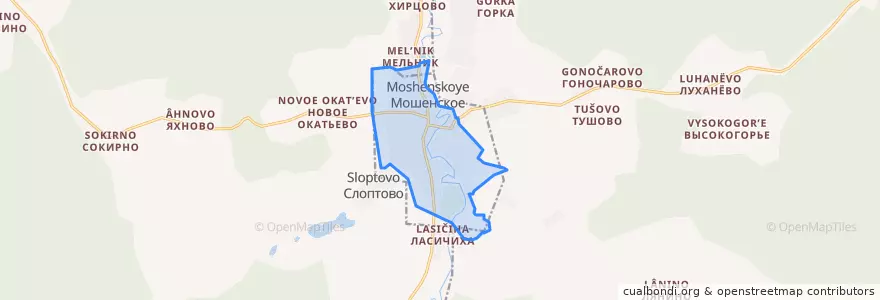 Mapa de ubicacion de Мошенское сельское поселение.