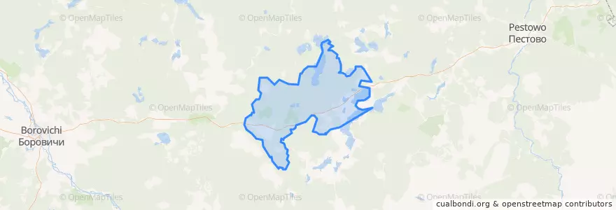 Mapa de ubicacion de Долговское сельское поселение.