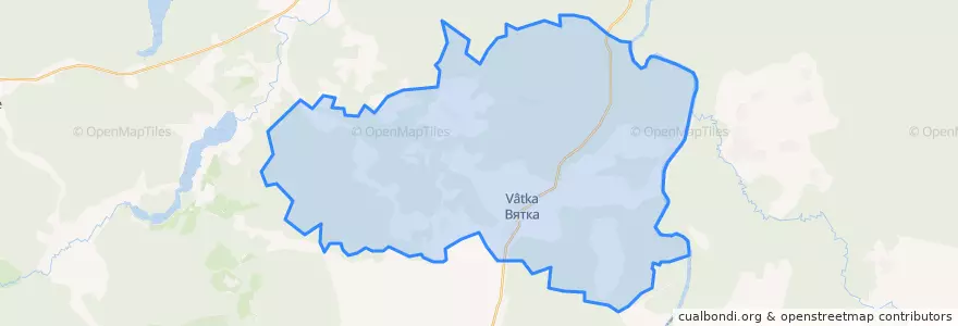 Mapa de ubicacion de Вятское сельское поселение.